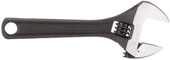 Paramount - 1/2" Jaw Capacity, 4" Standard Adjustable Wrench - Chrome Vanadium Steel, Black Finish - Industrial Tool & Supply