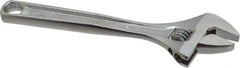 Paramount - 1-1/8" Jaw Capacity, 8" Standard Adjustable Wrench - Chrome Vanadium Steel, Chrome Finish - Industrial Tool & Supply