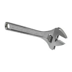 Paramount - 1-5/16" Jaw Capacity, 10" Standard Adjustable Wrench - Chrome Vanadium Steel, Chrome Finish - Industrial Tool & Supply
