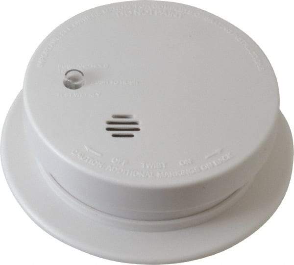 Kidde - 4 Inch Diameter, Smoke Alarm - 85 dB Decibel Rating, 9V Battery Included, Wall or Ceiling Mount, Tamper Resistant - Industrial Tool & Supply