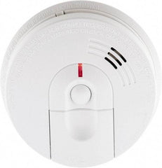 Kidde - 5.6 Inch Diameter, AC Wire In 120 Volt Smoke Alarm - 85 dB Decibel Rating, 9V Battery Included, Wall or Ceiling Mount, Tamper Resistant, Interconnectable - Industrial Tool & Supply