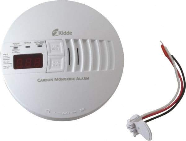 Kidde - AC, DC Wire In 120 Volt Carbon Monoxide Alarm - 85 dB Decibel Rating, 9V Battery Not Included, Tamper Resistant, Interconnectable - Industrial Tool & Supply
