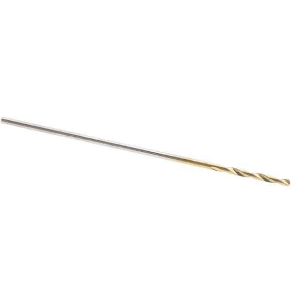 Guhring - #76 118° High Speed Steel Jobber Drill - TiN Finish, Right Hand Cut, Spiral Flute, Straight Shank, 22mm OAL, Standard Point - Industrial Tool & Supply