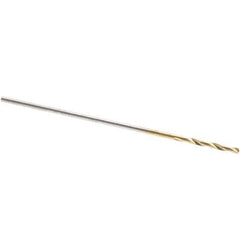 Guhring - #76 118° High Speed Steel Jobber Drill - TiN Finish, Right Hand Cut, Spiral Flute, Straight Shank, 22mm OAL, Standard Point - Industrial Tool & Supply