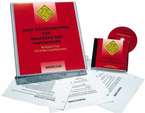 Marcom - OSHA Recordkeeping for Managers & Supervisors, Multimedia Training Kit - 45 min Run Time CD-ROM, English & Spanish - Industrial Tool & Supply