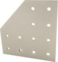 80/20 Inc. - 100mm Wide, Open Shelving Accessory/Component - Aluminum, Clear Anodized Finish, 100mm Long, Use with 25 Series & Bolt Kit 75-3404 - Industrial Tool & Supply