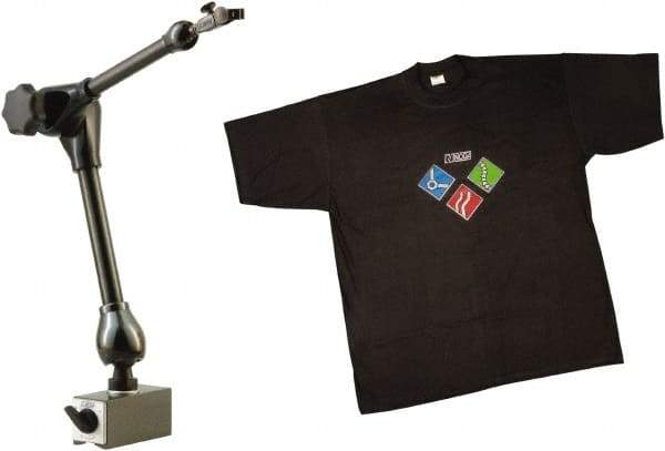 Noga - 286 Lb Magnetic Force, Fine Adjustment Indicator Positioner & Holder with Base - Articulated Arm, Rectangular Base, 55mm Base Height, 120mm Base Length, 50mm Base Width - Industrial Tool & Supply