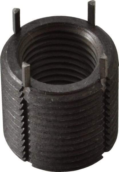 Recoil - M14x1.50 Internal, M20x1.50 External, 20mm Insert Length, Heavy Duty Keylocking Thread Inserts - Carbon Steel, Zinc Phosphate Finish, Grade C1215 - Industrial Tool & Supply