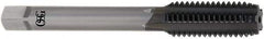 OSG - 7/16-14 UNC 3B 5 Flute Diamond Finish Solid Carbide Straight Flute Machine Tap - Modified Bottoming, Right Hand Thread, 100mm OAL, 1-7/16" Thread Length, Oversize - Exact Industrial Supply