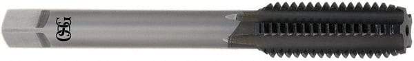 OSG - 3/8-24 UNF 2B 4 Flute Diamond Finish Solid Carbide Straight Flute Machine Tap - Modified Bottoming, Right Hand Thread, 100mm OAL, 1-1/4" Thread Length, Oversize - Exact Industrial Supply