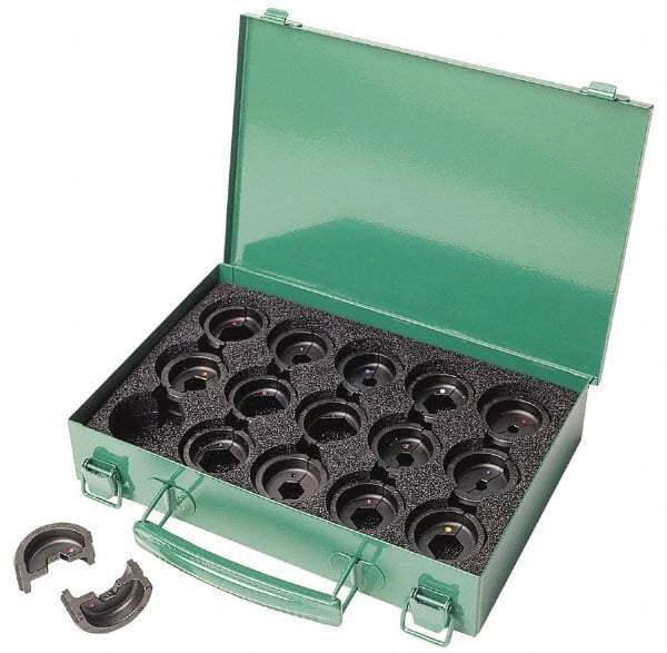 Greenlee - 8 AWG - 300 MCM Crimping Die Set - Use with Mfr's # EK410L11 - Industrial Tool & Supply