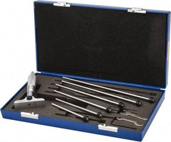Fowler - 0 to 6" Range, 6 Rod, Mechanical Depth Micrometer - Ratchet Stop Thimble, 2-1/2" Base Length, 0.001" Graduation, 11/64" Rod Diam - Industrial Tool & Supply