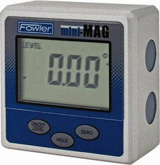 Fowler - 0.05 dg Resolution Digital Combination Protractor and Inclinometer - 0.2 dg Accuracy, 360 dg Range, Magnetic Base - Industrial Tool & Supply