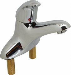 Moen - Lever Handle, Commercial Bathroom Faucet - One Handle, Pop Up Drain, Low Spout - Industrial Tool & Supply