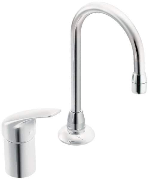 Moen - Lever Handle, Commercial Bathroom Faucet - One Handle, No Drain, Low Spout - Industrial Tool & Supply