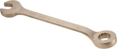 Ampco - 1-15/16" 12 Point Offset Combination Wrench - 15° Offset Angle, 22-3/4" OAL, Aluminum Bronze, Plain Finish - Industrial Tool & Supply