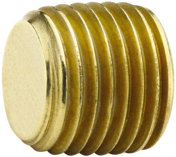Parker - 3/8 Male Thread, Brass Industrial Pipe Hex Head Plug - MNPTF, 1,000 psi - Industrial Tool & Supply