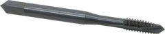 OSG - #12-24 UNC, 3 Flute, Oxide Finish, Vanadium High Speed Steel Spiral Point Tap - Plug Chamfer, Right Hand Thread, 2-3/8" OAL, 15/16" Thread Length, 0.22" Shank Diam, Series 280 - Exact Industrial Supply