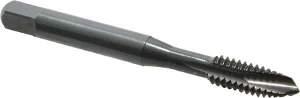 OSG - 1/4-20 UNC, 3 Flute, Oxide Finish, Vanadium High Speed Steel Spiral Point Tap - Plug Chamfer, Right Hand Thread, 2-1/2" OAL, 1" Thread Length, 0.255" Shank Diam, Series 280 - Exact Industrial Supply