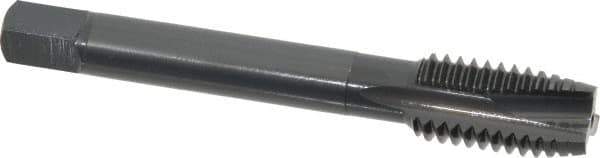 OSG - 1/2-13 UNC, 3 Flute, Oxide Finish, Vanadium High Speed Steel Spiral Point Tap - Plug Chamfer, Right Hand Thread, 3-3/8" OAL, 1-21/32" Thread Length, 0.367" Shank Diam, Series 280 - Exact Industrial Supply