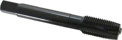 OSG - 9/16-18 UNF, 3 Flute, Oxide Finish, Vanadium High Speed Steel Spiral Point Tap - Plug Chamfer, Right Hand Thread, 3-19/32" OAL, 1-21/32" Thread Length, 0.429" Shank Diam, Series 280 - Exact Industrial Supply