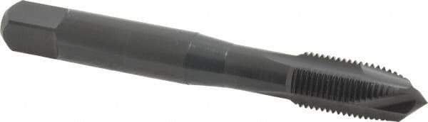 OSG - M10x1.00 Metric Fine, 3 Flute, Oxide Finish, Vanadium High Speed Steel Spiral Point Tap - Plug Chamfer, Right Hand Thread, 2-15/16" OAL, 1-1/4" Thread Length, 0.381" Shank Diam, Series 289 - Exact Industrial Supply