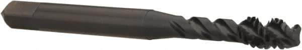 OSG - #12-24 UNC 3 Flute 2B/3B Modified Bottoming Spiral Flute Tap - Vanadium High Speed Steel, Oxide Finish, 2-3/8" OAL, Right Hand Flute, Right Hand Thread, H3, Series 290 - Exact Industrial Supply