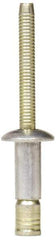 RivetKing - Size 86 Dome Head Stainless Steel Structural with Locking Stem Blind Rivet - Stainless Steel Mandrel, 0.08" to 3/8" Grip, 0.53" Head Diam, 0.257" to 0.261" Hole Diam, 0.556" Length Under Head, 1/4" Body Diam - Industrial Tool & Supply