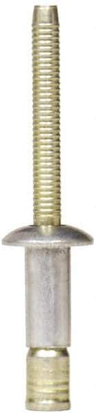 RivetKing - Size 810 Dome Head Stainless Steel Structural with Locking Stem Blind Rivet - Stainless Steel Mandrel, 0.08" to 5/8" Grip, 0.53" Head Diam, 0.257" to 0.261" Hole Diam, 0.87" Length Under Head, 1/4" Body Diam - Industrial Tool & Supply