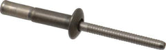 RivetKing - Size 67 Dome Head Stainless Steel Structural with Locking Stem Blind Rivet - Stainless Steel Mandrel, 0.062" to 0.437" Grip, 0.4" Head Diam, 0.194" to 0.204" Hole Diam, 0.577" Length Under Head, 3/16" Body Diam - Industrial Tool & Supply