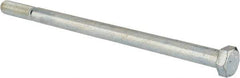 Value Collection - 1/2-13 UNC, 9" Length Under Head Hex Head Cap Screw - Partially Threaded, Grade 5 Steel, Zinc-Plated Finish, 3/4" Hex - Industrial Tool & Supply