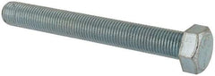 Made in USA - 3/8-24 UNF, 3" Length Under Head Hex Head Cap Screw - Fully Threaded, Grade 5 Steel, Zinc-Plated Finish, 9/16" Hex - Industrial Tool & Supply