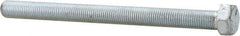 Made in North America - 3/8-24 UNF, 4-1/2" Length Under Head Hex Head Cap Screw - Fully Threaded, Grade 5 Steel, Zinc-Plated Finish, 9/16" Hex - Industrial Tool & Supply