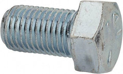 Made in USA - 7/16-20 UNF, 3/4" Length Under Head Hex Head Cap Screw - Fully Threaded, Grade 5 Steel, Zinc-Plated Finish, 5/8" Hex - Industrial Tool & Supply