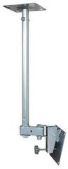 Video Mount - Steel, Flat Panel Ceiling Mount For 10 to 23 Inch LCD Monitor - Silver, 25 Lbs. Load Capacity, 30° Max Tilt Angle, Ceiling Mount Rotating and Tilting - Industrial Tool & Supply