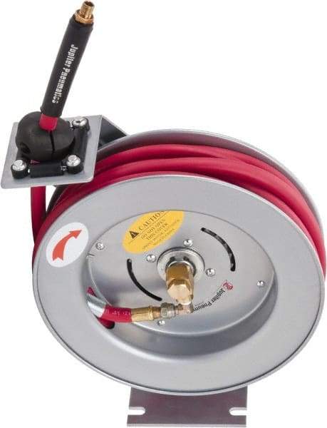 PRO-SOURCE - 35' Spring Retractable Hose Reel - 300 psi, Hose Included - Industrial Tool & Supply