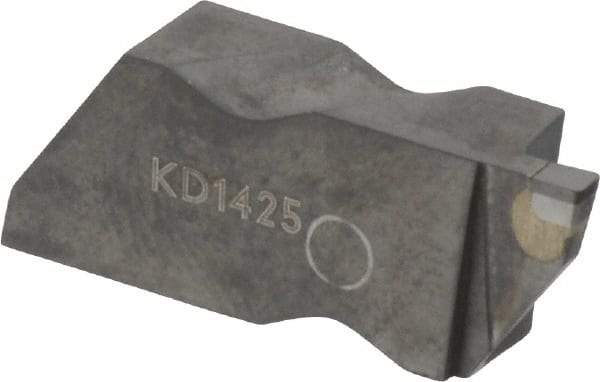 Kennametal - 3062NG EST Grade KD1425, 1.58mm Cutting Width Diamond Tipped Grooving Insert - 2.39mm Max Depth of Cut, Left Hand, 0.19mm Corner Radius, Uncoated - Industrial Tool & Supply