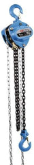Value Collection - 6,000 Lb Lifting Capacity, 8' Lift Height, Hand Hoist - Made from Chain, 154' Overhaul to Lift 1', 84 Lb Avg Pull to Lift Rated Load, 1 Chain - Industrial Tool & Supply