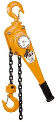 Value Collection - 3,000 Lb Lifting Capacity, 10' Lift Height, Short Handle Lever Hoist - Made from Chain, 1 Chain - Industrial Tool & Supply