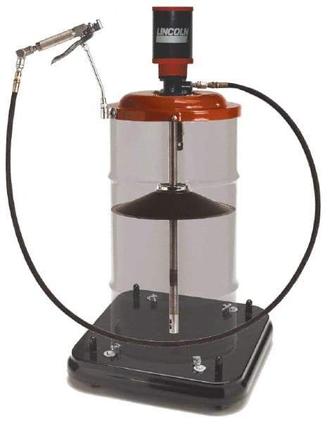 Lincoln - Grease Lubrication 168 Cu In/min Flow Aluminum Air-Operated Pump - For 120 Lb Container - Industrial Tool & Supply