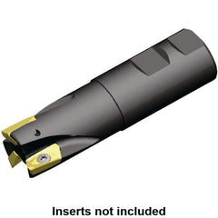 Kennametal - 1-1/4" Cut Diam, 0.571" Max Depth of Cut, 1" Shank Diam, 4.53" OAL, Indexable Square Shoulder End Mill - EC14.., EP14.. Inserts, Weldon Shank, 0° Lead Angle, Through Coolant - Industrial Tool & Supply