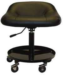 Sunex Tools - 320 Lb Capacity, 5 Wheel Adjustable Creeper Seat - Steel, 17.95" High - Industrial Tool & Supply