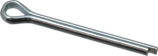 Value Collection - 1/8" Diam x 1-1/4" Long Extended Prong Cotter Pin - Grade 2, Zinc-Plated, Steel - Industrial Tool & Supply