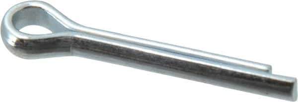 Value Collection - 5/32" Diam x 1" Long Extended Prong Cotter Pin - Grade 2, Zinc-Plated, Steel - Industrial Tool & Supply