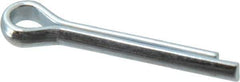 Value Collection - 5/32" Diam x 1" Long Extended Prong Cotter Pin - Grade 2, Zinc-Plated, Steel - Industrial Tool & Supply