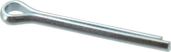 Value Collection - 5/32" Diam x 1-1/2" Long Extended Prong Cotter Pin - Grade 2, Zinc-Plated, Steel - Industrial Tool & Supply