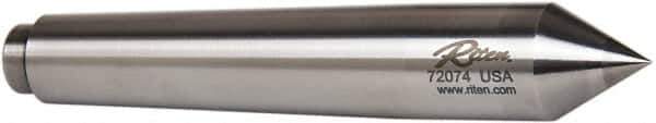 Riten - 7/8" Head Diam, Carbide-Tipped Steel Standard Point Half Dead Center - Jarno 7 Taper, 7/8" Point Diam, 1-3/16" Point Length, 5-1/4" OAL - Industrial Tool & Supply
