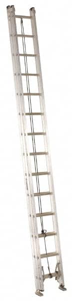 Louisville - 28' High, Type IA Rating, Aluminum Industrial Extension Ladder - Industrial Tool & Supply