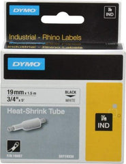 Dymo - 60" Long, White Heat Shrinkable Polyolefin Heat Shrink Tubing - For RhinoPRO 3000 - Industrial Tool & Supply