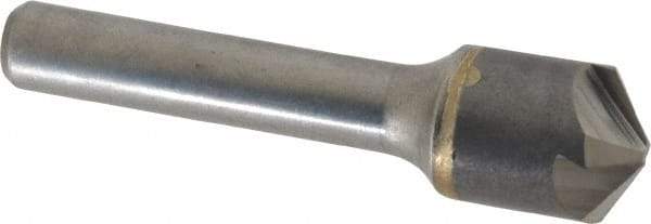 Hertel - 5/8" Head Diam, 3/8" Shank Diam, 4 Flute 120° Solid Carbide Countersink - 2-3/8" OAL, Straight Shank - Industrial Tool & Supply